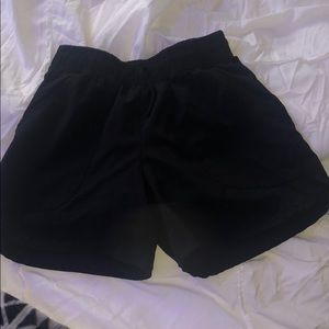 black athletic shorts